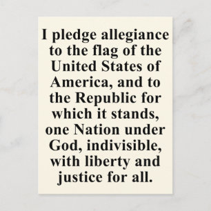Pledge of Allegiance Postcard