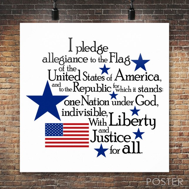 Pledge of Allegiance Poster (Custom Poster)
