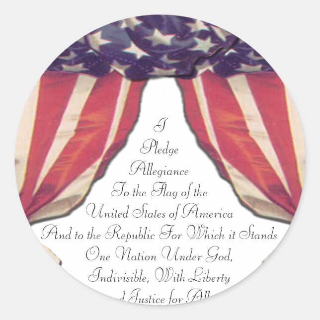 Pledge of Allegiance Round Stickers (Front)