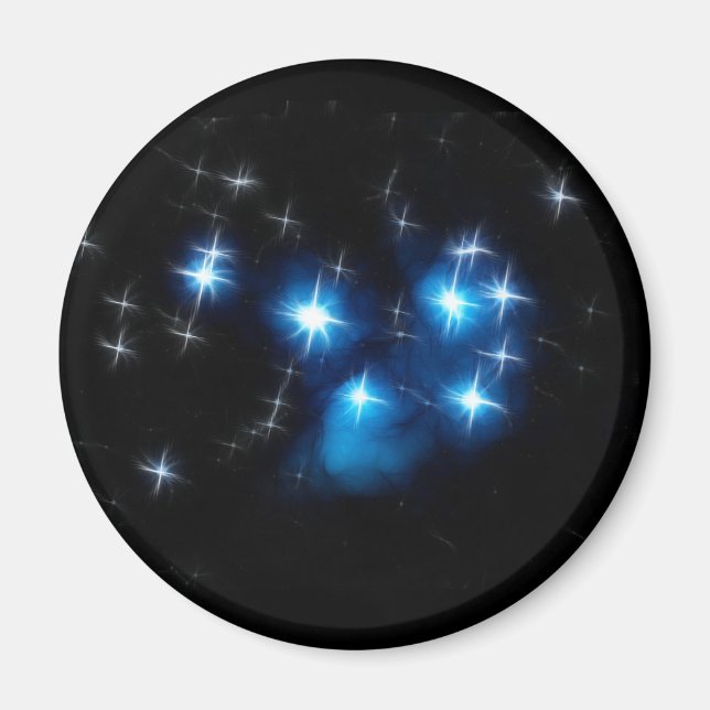 Pleiades Blue Star Cluster Magnet (Front)