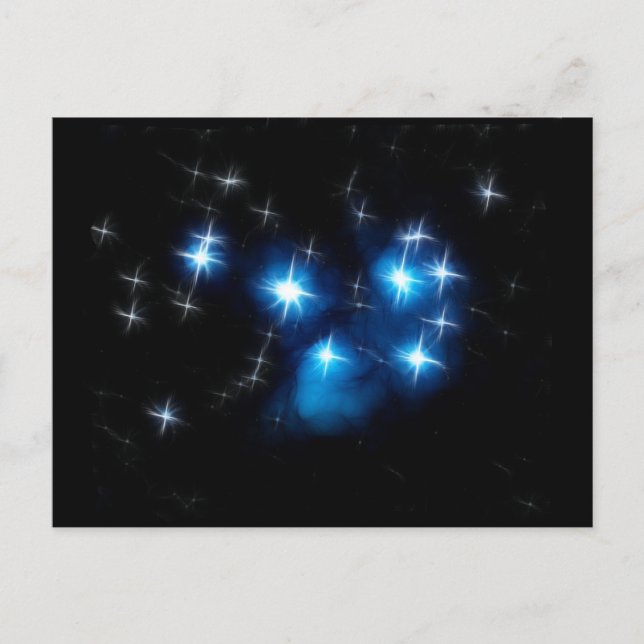 Pleiades Blue Star Cluster Postcard (Front)