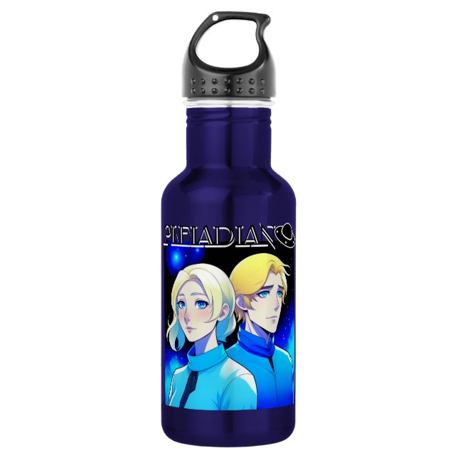 Pleiadian Alien Race and UFO 532 Ml Water Bottle (Front)
