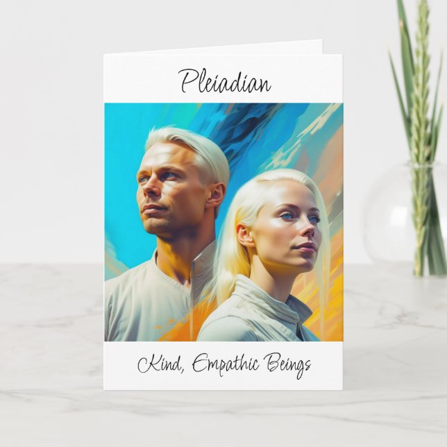 Pleiadians Extraterrestrial Alien Race Card (Front)