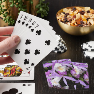 Pleione Windowsill Orchids Floral Playing Cards