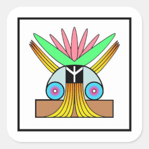 Plejaren Symbol for Peace Square Sticker