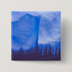 Pleneau Iceberg Graveyard, Antarctica: Blue 15 Cm Square Badge
