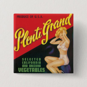 Plenti Grand 15 Cm Square Badge