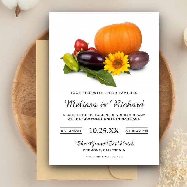 Plentiful Autumn Harvest Wedding Invitation (Creator Uploaded)