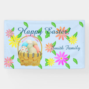 Plentiful Easter Basket & Flowers Banner