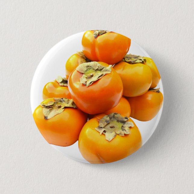 Plentiful Persimmon 6 Cm Round Badge (Front)
