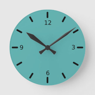 Plentifully Wealthy Turquoise Blue Color Round Clock