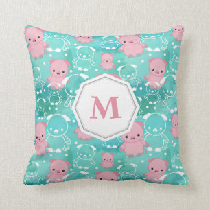 Plenty of Pigs - Monogrammed Cushion