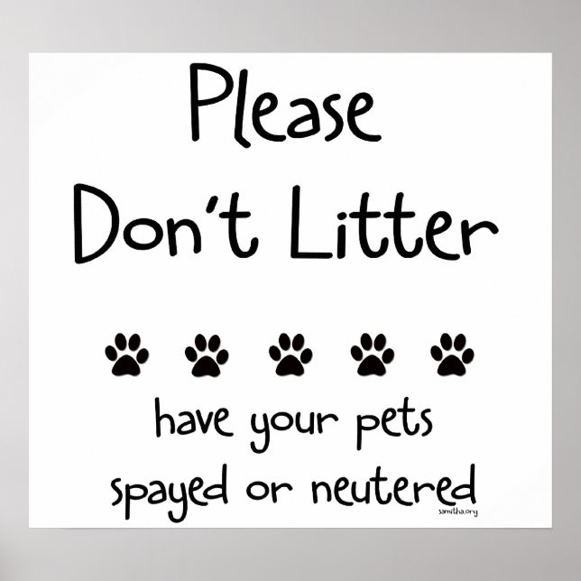 Plese Don't Litter 2 Poster (Front)