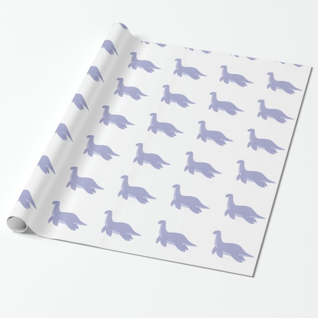 Plesiosaurus Wrapping Paper (Unrolled)