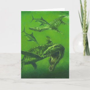 Pliosaur Dinosaur Greetings Card