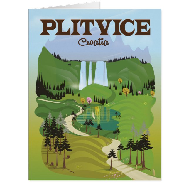 Plitvice Croatia travel poster (Front)