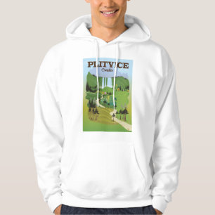 Plitvice Croatia travel poster Hoodie