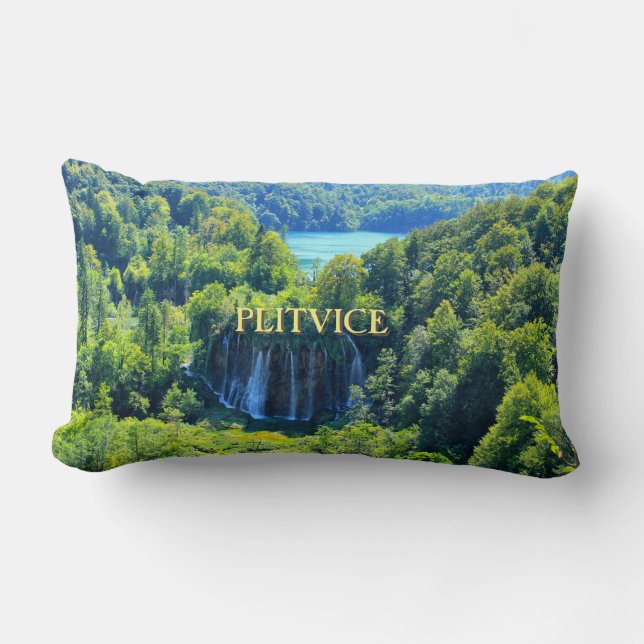 Plitvice Lake Lumbar Cushion (Front)