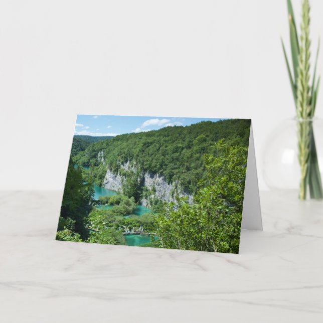 Plitvice Lakes Croatia Landscape Photography Card (Front)