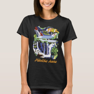 Plitvice Lakes Croatia Waterfall Green Travel T-Shirt