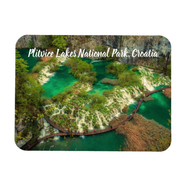 Plitvice Lakes National Park Croatia stylised Magnet (Horizontal)