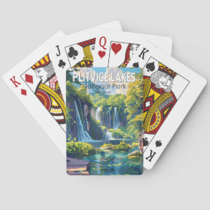 Plitvice Lakes National Park Croatia Travel Art Playing Cards