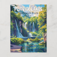 Plitvice Lakes National Park Croatia Travel Art