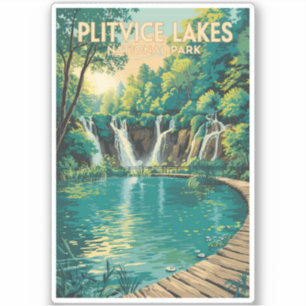 Plitvice Lakes National Park Illustration Travel