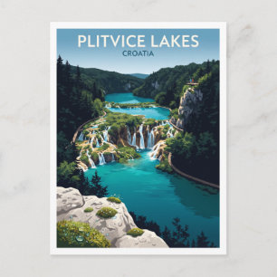 Plitvice Lakes National Park Korenica Croatia Postcard