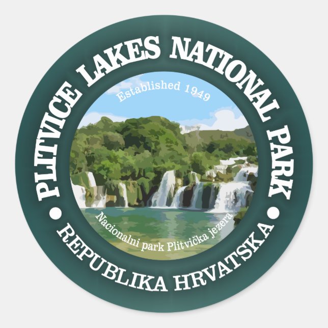 Plitvice Lakes NP Classic Round Sticker (Front)
