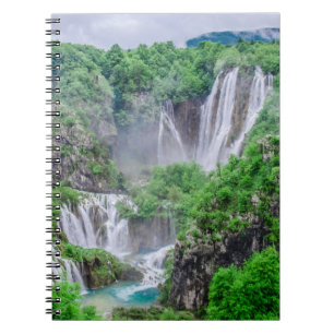 Plitvice lakes waterfall notebook