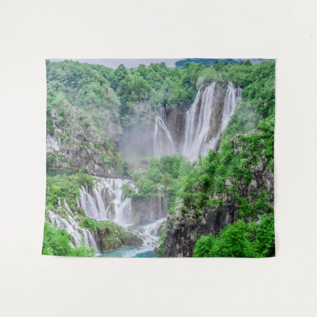 Plitvice lakes waterfall tapestry (Front (Horizontal))