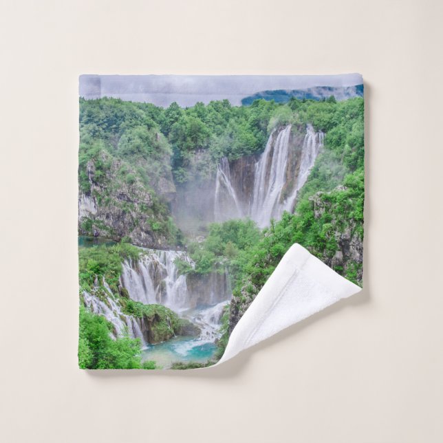Plitvice lakes waterfall wash cloth (Wash Cloth)