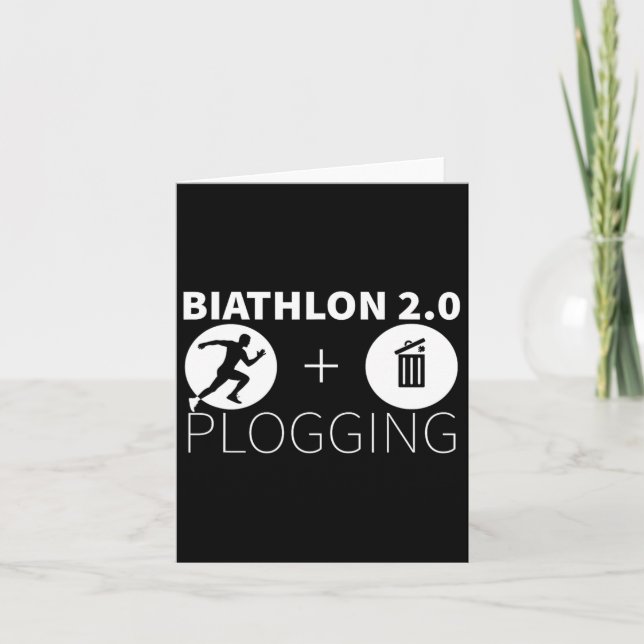 Plogging Biathlon 2.0 Jogging And Environmental Pr Card (Front)