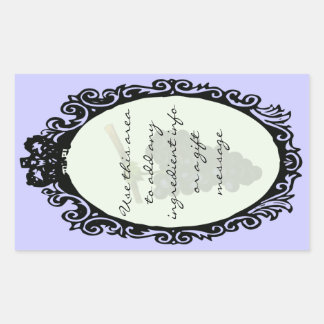 Plonk bottle back (homemade wine label) rectangular sticker