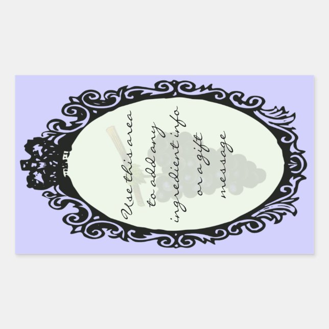 Plonk bottle back (homemade wine label) rectangular sticker (Front)