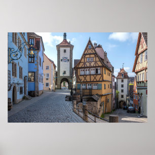 Plönlein in Rothenburg ob der Tauber, Germany Poster
