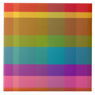 Ploomfs Plaid DGRWP Ceramic Tile