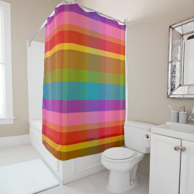Ploomfs Plaid DGRWP Shower Curtain (In Situ)