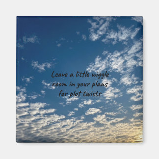 Plot Twist Cute Quote Magnet with Skyscape