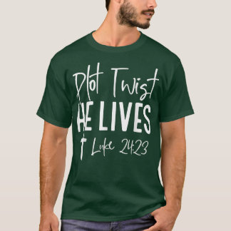 Plot Twist He Lives Cross Funny Christian Easter D T-Shirt