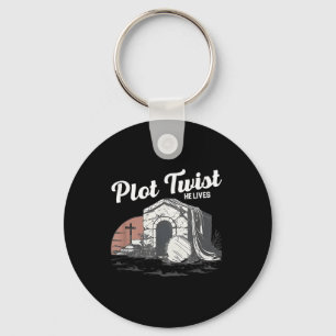 Plot Twist He Lives Key Ring