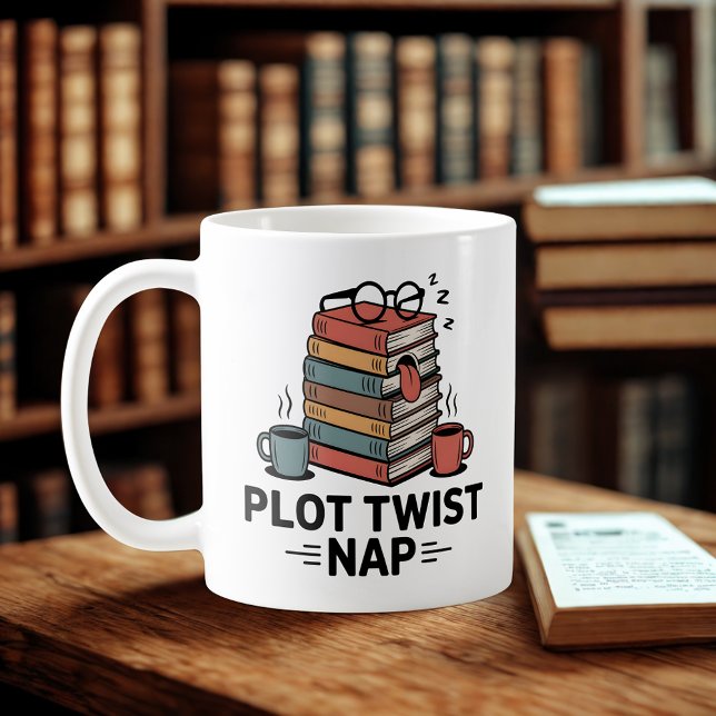 Plot Twist Nap | Funny Book Lover Design   Coffee Mug (Creator Uploaded)