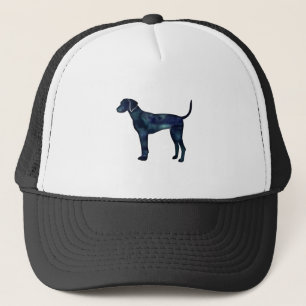 Plott Hound Black Watercolor Silhouette Trucker Hat