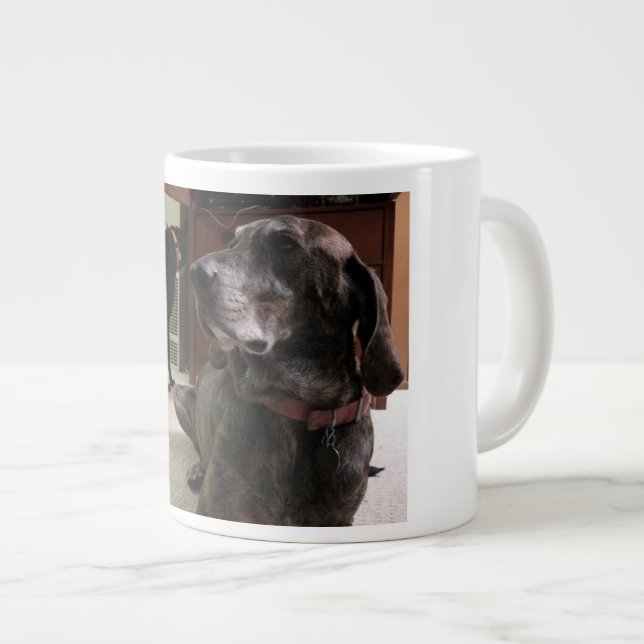 plott hound brindle large coffee mug (Front Right)