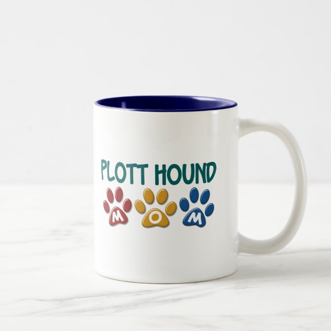 PLOTT HOUND Mum Paw Print 1 Two-Tone Coffee Mug (Right)