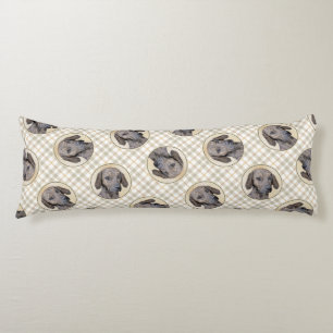 Plott Hound Painting Brindle Cute Original Dog Art Body Cushion
