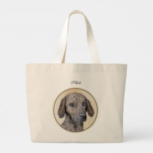 Plott Hound Painting Brindle Cute Original Dog Art Large Tote Bag