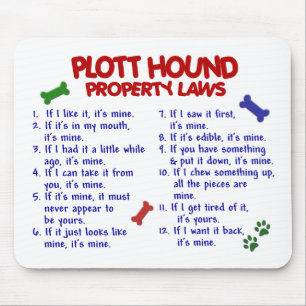 PLOTT HOUND Property Laws 2 Mouse Pad