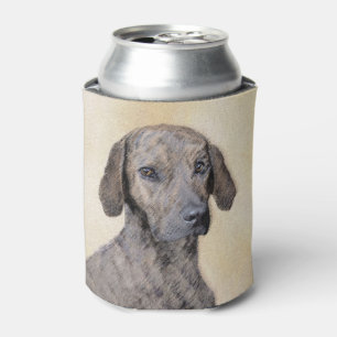 Plott Painting - Cute Original Dog Art Can Cooler